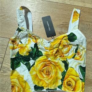 Dolce and Gabana Rose Print Corset size 38